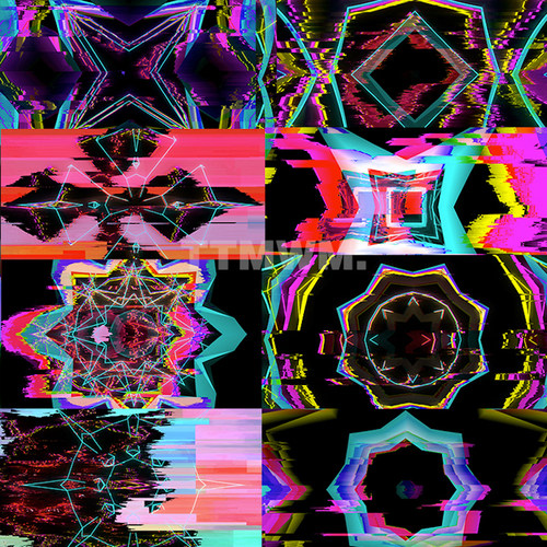 10个彩色频闪故障怀信号vjloop动感节奏舞台视频素材Distorted 1