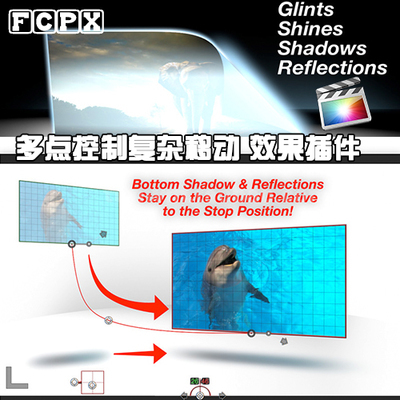 FCPX 插件 Glimmer多点控制复杂移动 效果插件 final cut pro x