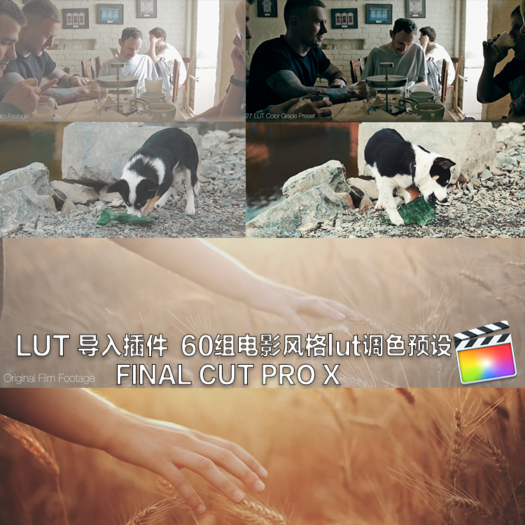 FCPX插件 lut导入插件 60组电影风格lut调色预设final cut pro x