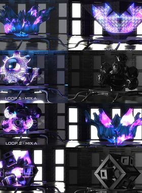 vjloop25个高科技动态无缝循环视频素材Ultimate HiTech Visuals