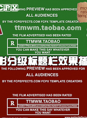 FCPX 插件Movie-Preview 电影分级标题栏 Finl final cut pro x