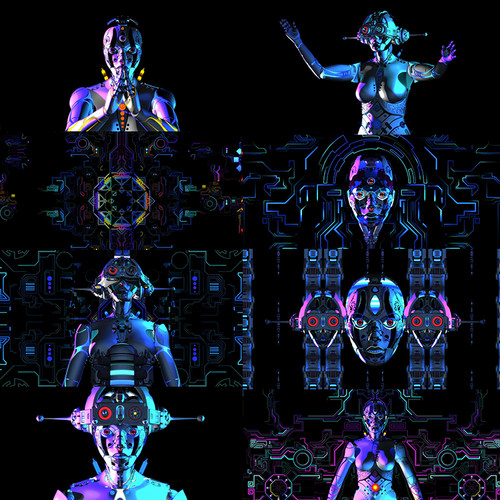 30个科幻机械女机器人VJLOOPS动态视频素材舞台背景大屏幕Android
