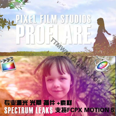 FCPX 效果插件 PROFLARE 专业漏光光晕 final cut pro x motion 5