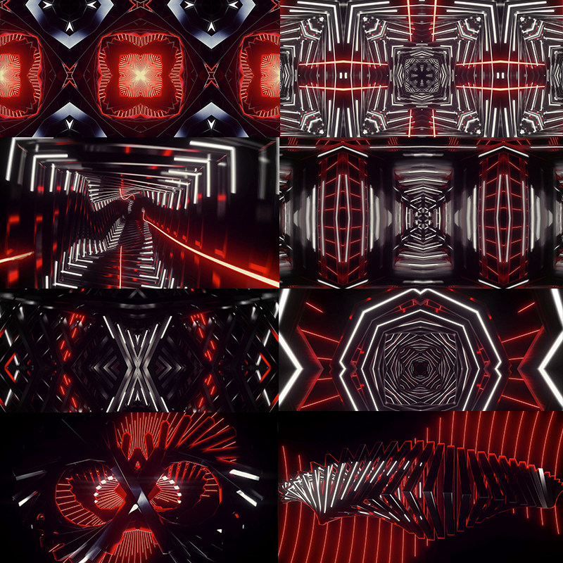 resolume官网26个红色动感科技循环vjloops视频素材twopointzero