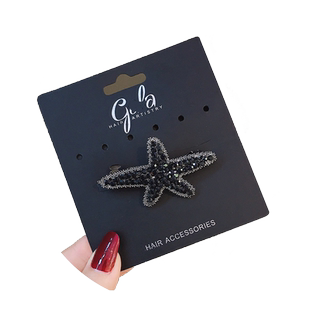 日韩海星弹簧夹后脑勺顶夹复古风横夹优雅一字夹半扎发发卡发夹女