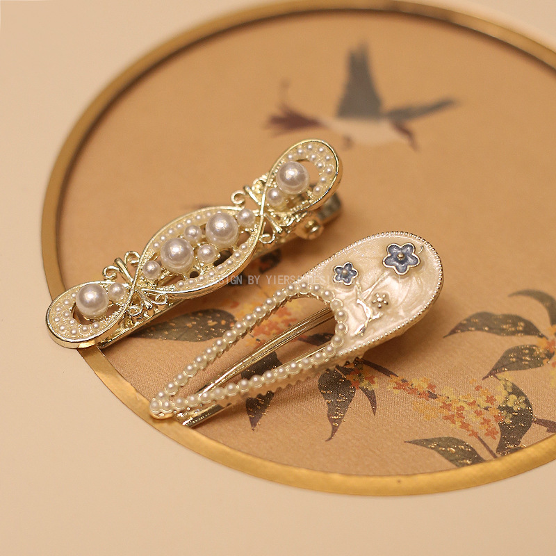 韩系时尚仙美新中式刘海夹发卡