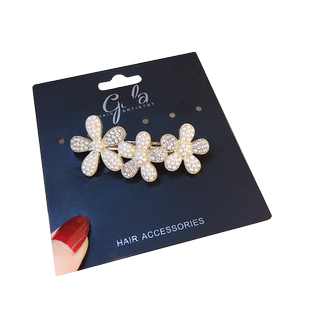 新款半扎发夹韩系百搭一字夹后脑勺半扎弹簧夹小号马尾夹水钻顶夹