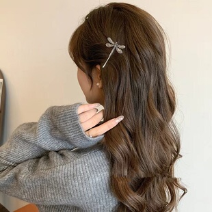 欧美复古老友记Emily蜻蜓发夹凌乱美一字夹刘海发卡美式 甜心发饰