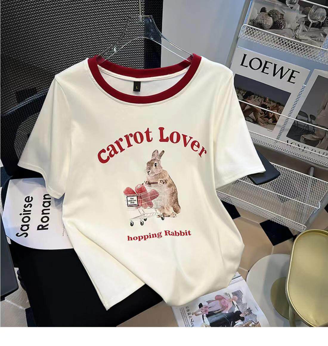 300斤大码女装夏新款显瘦宽松遮肚子上衣正肩冰丝印花短袖T恤百搭