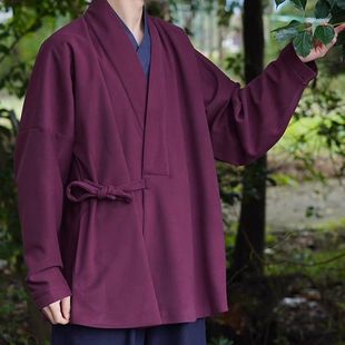 德绒长袖对穿交领明制汉服上衣秋冬日常国风男女款新中式古风大码