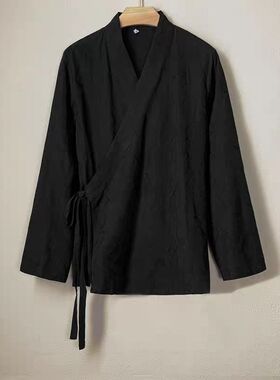 汉服交领上衣外套德绒保暖长袖古装民国风开衫文艺居士服男女大码