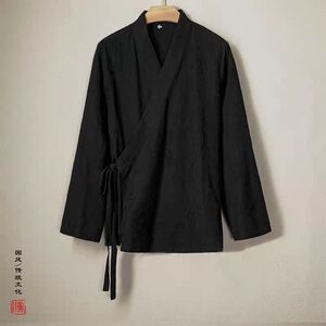 汉服交领上衣外套德绒保暖长袖古装民国风开衫文艺居士服男女大码