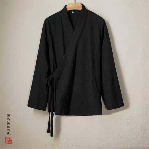 汉服交领上衣外套德绒保暖长袖古装民国风开衫文艺居士服男女大码