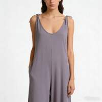 Seamless halter jumpsuits for women to look slimmer in summer at home, thin pajamas, fashionable loose wide-leg pants, jumpsuits, large size thumbnail 7