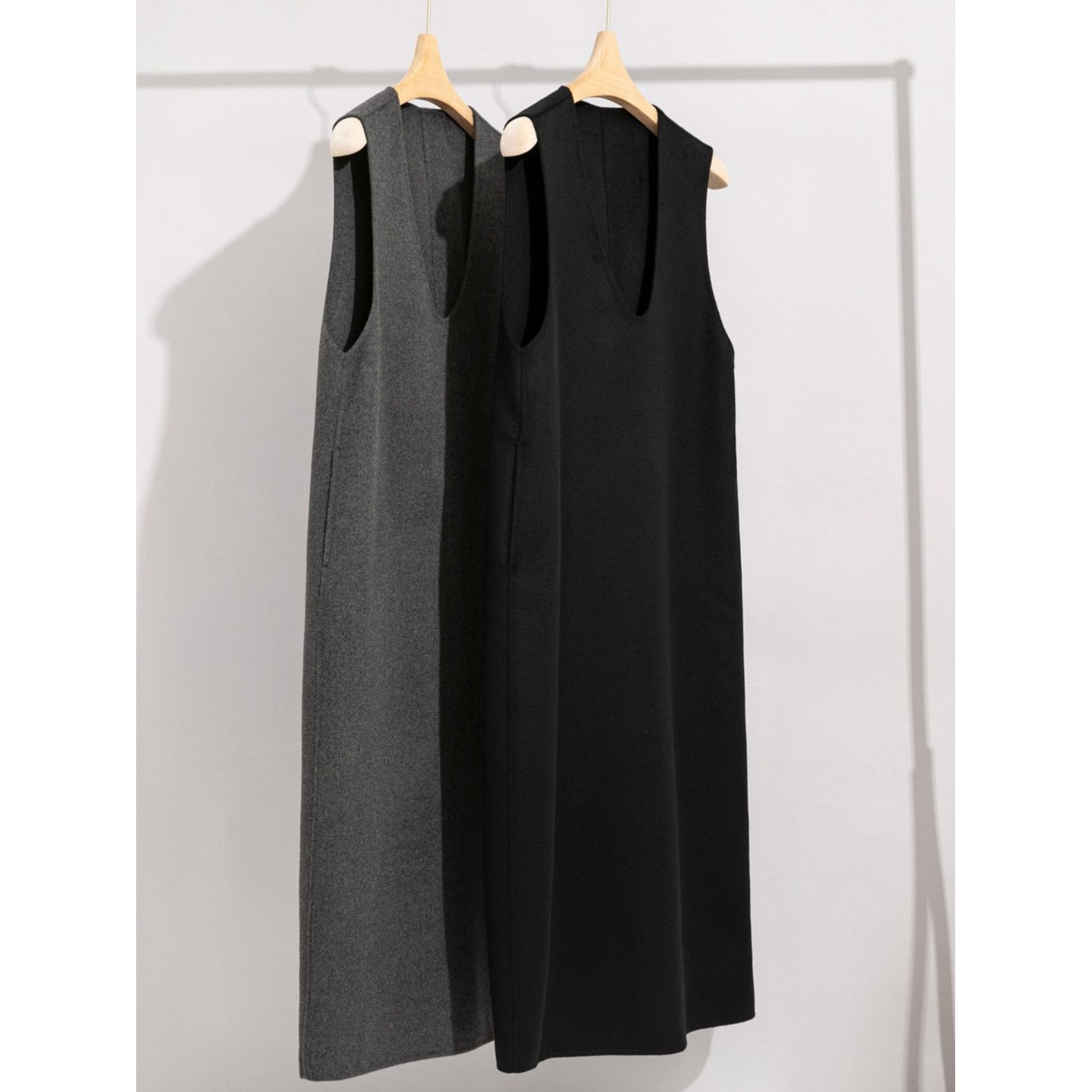 背心连衣裙女马甲款外搭长裙无袖背心裙秋冬季大码300斤百搭时尚