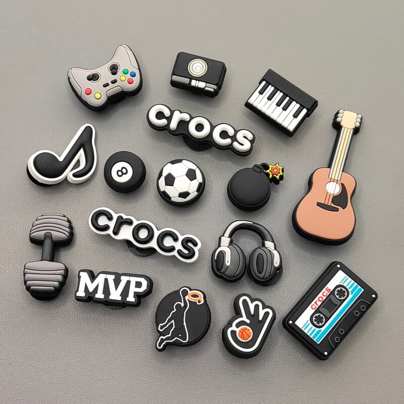适配crocs卡通趣味鞋花鞋扣吉他图片