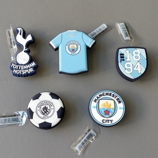 新品洞洞鞋配饰适配crocs配件鞋花DIY鞋扣装饰尤文图斯曼城足球标