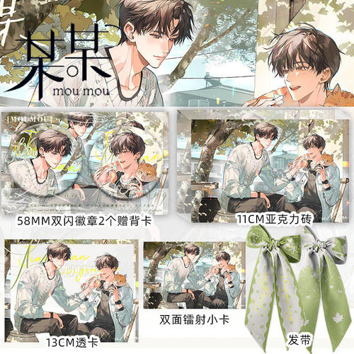 某某原著衍生周边骄阳系列双闪徽章透卡亚克力砖发带盛望小说周边