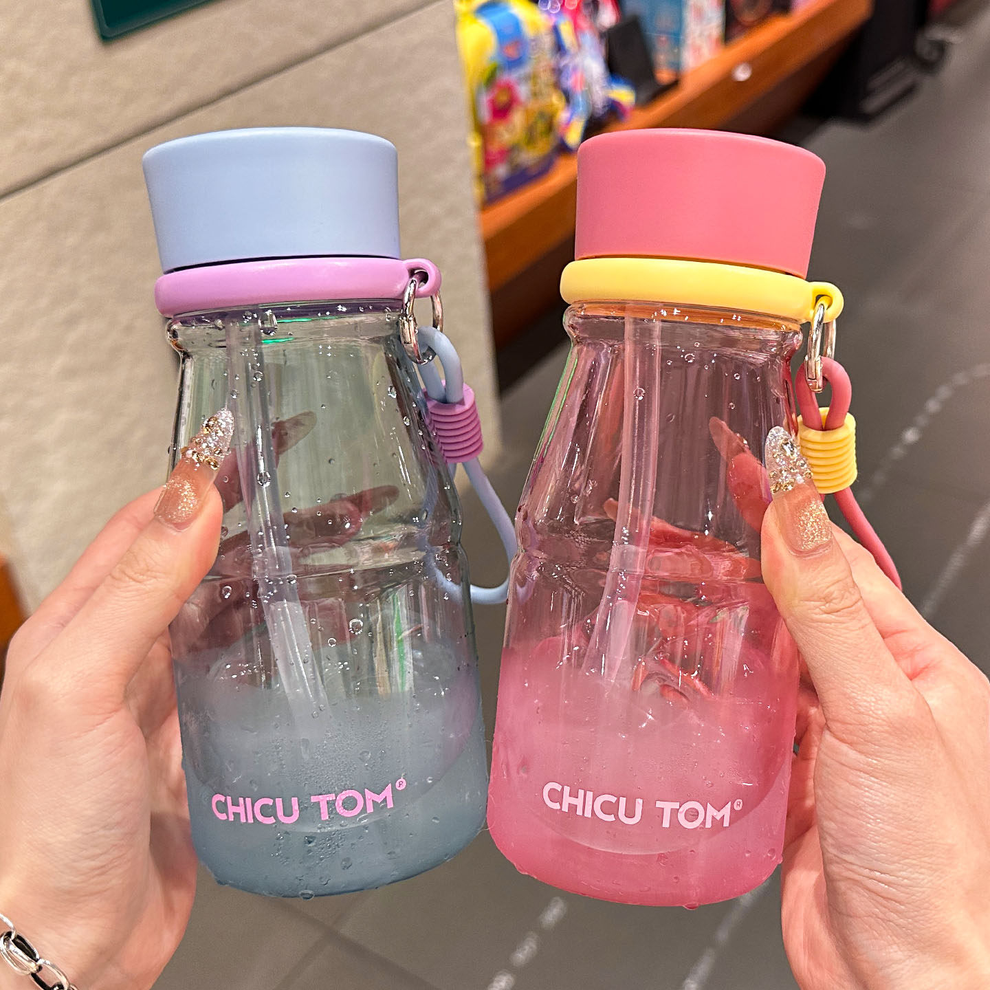 简约tritan水杯女生高颜值双饮杯