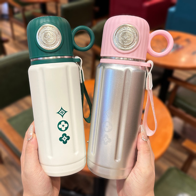 带盖保温杯316不锈钢双饮水杯