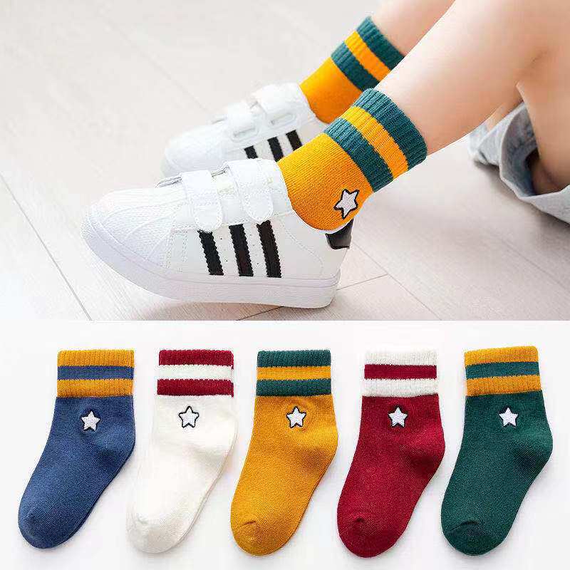 两三周半7男宝宝8小男孩春秋纯棉袜子1到2一3岁4男童5中筒袜6长袜