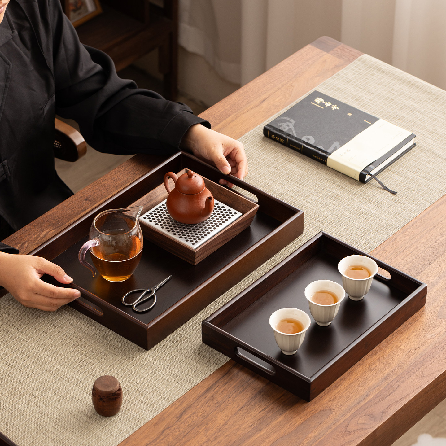 围炉煮茶托盘茶几点心盘茶盘托盘