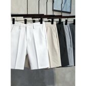 男韩版 大码 五分裤 夏天英伦显瘦简约休闲短西裤 直筒宽松5分裤 子潮