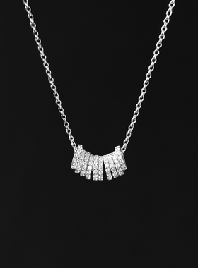 时来运转项链多圈锁骨链多环圆圈气质毛衣链女七夕情人节送礼物