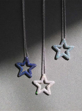 五角星项链银星星链坠ins冷淡风轻奢锁骨链小红书同款送女友礼物