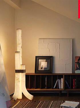 现代简约天然云石落地灯设计师款轻奢客厅卧室床头酒店样板间灯具