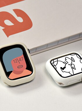 适用苹果手表applewatch糖果壳硅胶半包保护壳iwatch87654321代SE