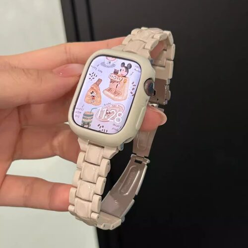 细款星光色亚克力三株表带夏