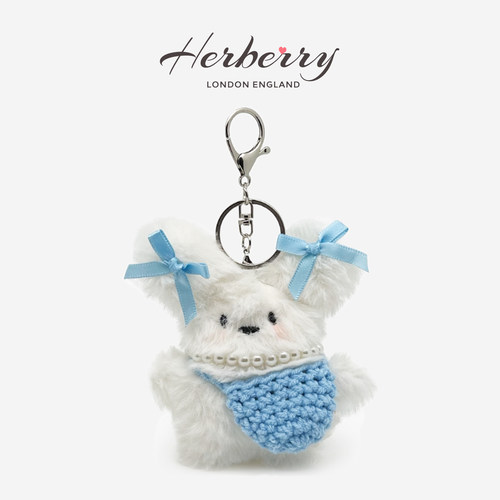 HERBERRY奶fufu蓝挎包小兔挂件