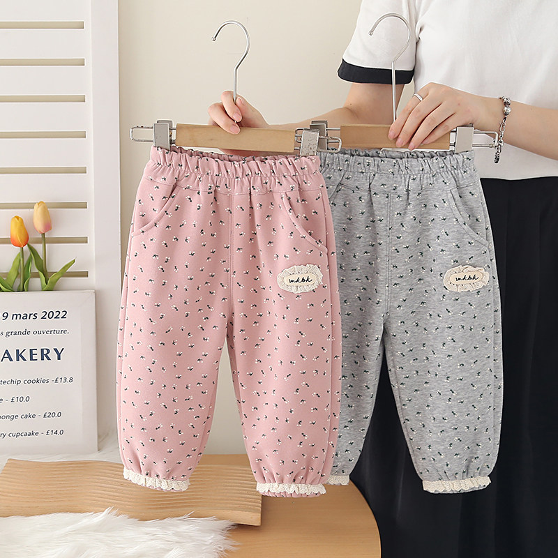 女童冬季裤子1-2-3-4岁宝宝一体绒长裤婴儿加绒外穿开裆裤新生儿5