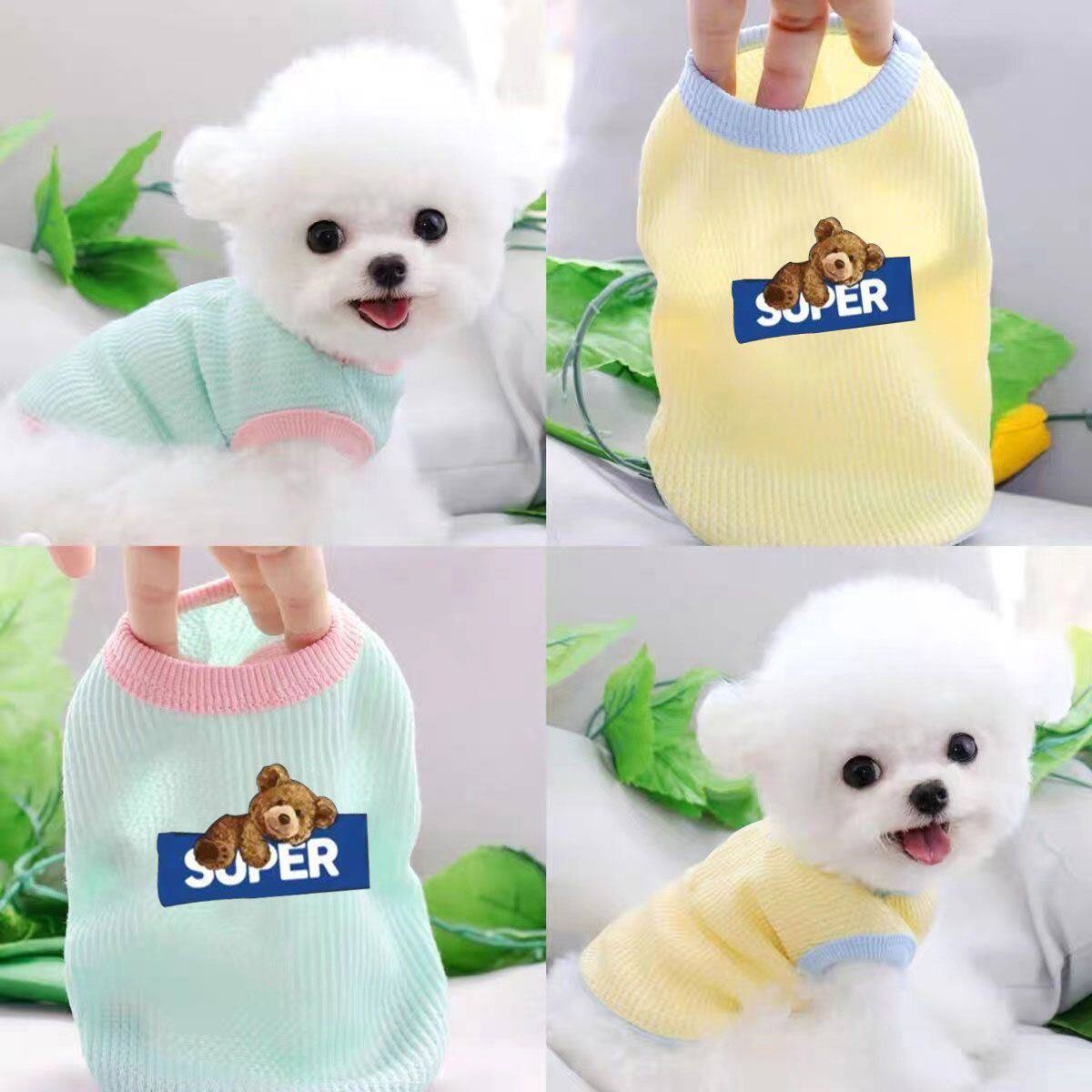 小狗狗猫咪衣服秋夏薄款比熊法斗网红宠物柯基泰迪博美小型犬幼犬
