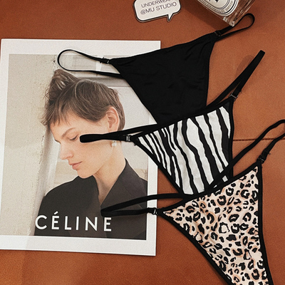 情趣豹纹斑马纹辣妹一根线丁字裤