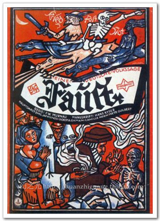 浮士德/茂瑙/电影海报/艺术电影/装饰画