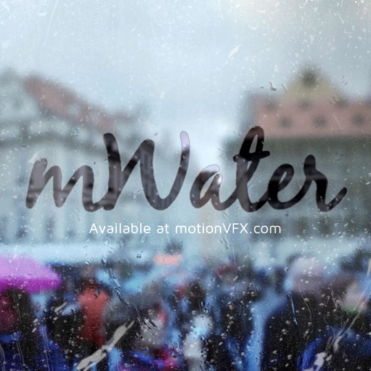 75组实拍下雨水滴水迹高清视频素材motionVFX_mWater混合叠加效果