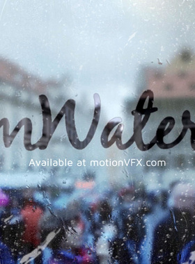 75组实拍下雨水滴水迹高清视频素材motionVFX_mWater混合叠加效果