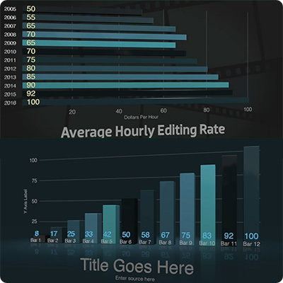 Final Cut Pro X插件 Data Pop 专业信息图表柱状图形22组 FCPX
