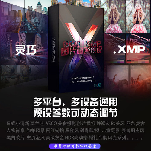 XMP预设LR调色PS黑金日系小清新田园儿童婚礼vsco莫兰迪ins合集装