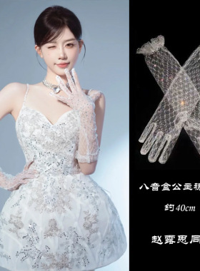 蕾丝手套网纱生日公主网红拍照派对新娘结婚纱礼服宴会手袖套配饰