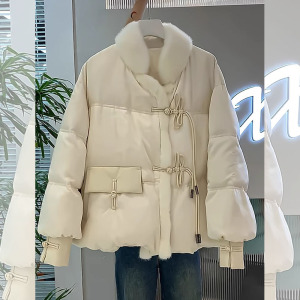 可爱奶fufu的羽绒棉服女2023年新款冬季韩系穿搭面包服小香风外套