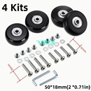 行李箱轮子配件静音飞机轮拉杆旅行箱包万向轮圈耐磨轱辘替换维修