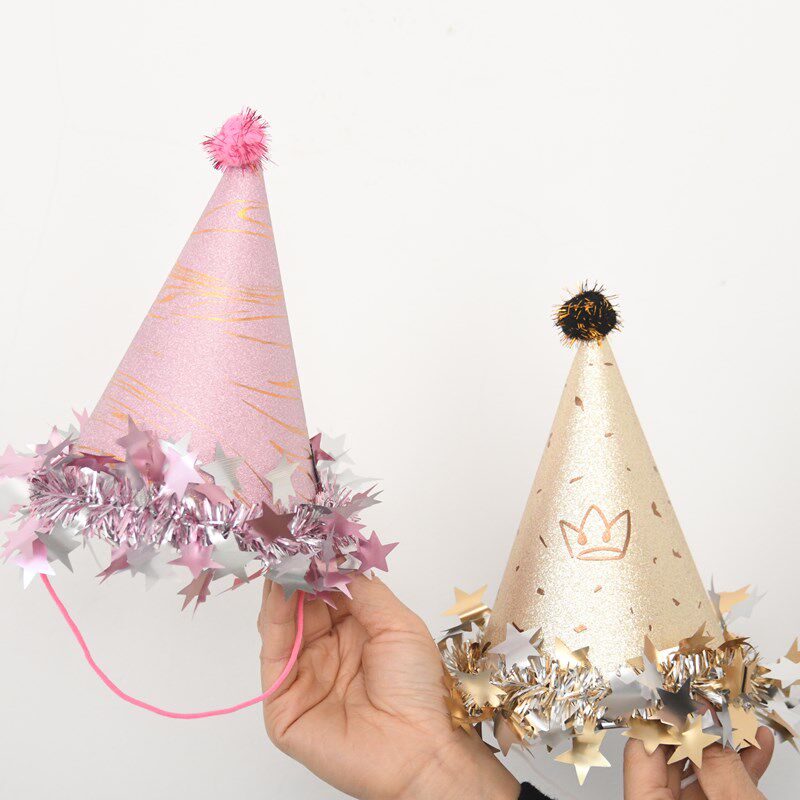 成品生日帽磨砂派对帽装饰儿童成人宝宝周岁蛋糕尖角帽创意流苏帽,节庆用品/礼品,节日装扮用品,淘宝优惠券,粉丝福利购,淘宝优惠卷