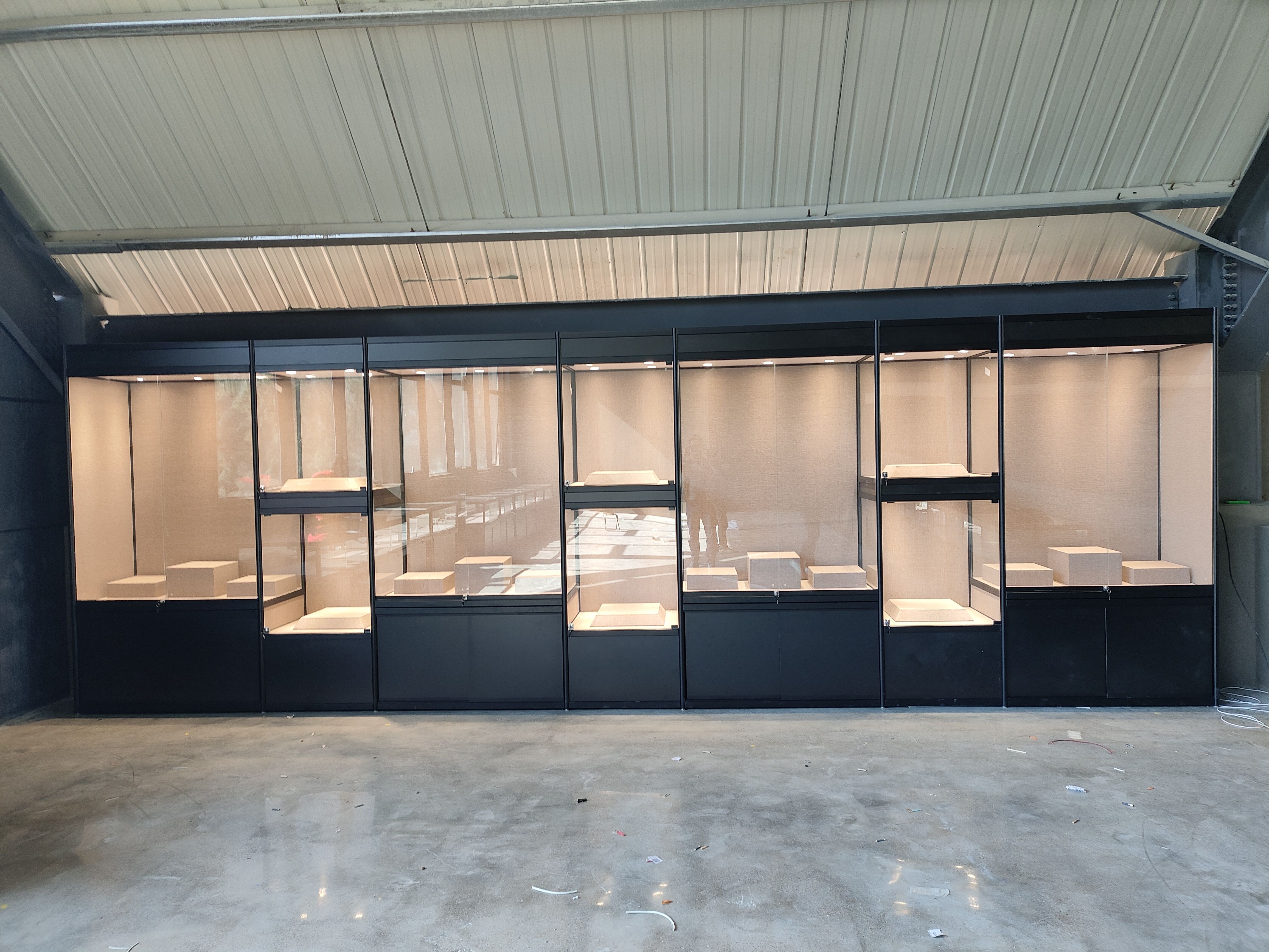 古董收藏柜玻璃高柜工艺品展示架立式古董展示柜瓷器摆件陈列柜子