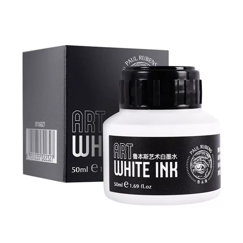 루벤스 화이트 잉크 수채화 물감 고광택 잉크 화이트 핸드 페인팅 코믹 화이트 잉크 30ML 무료 배송