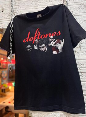 亚声调Deftones另类金属乐队美式复古Vintage高街潮牌纯棉短袖T恤