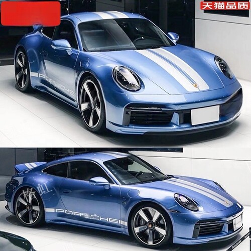 适用于保时捷911车贴拉花992 Carrera Targa改装饰机盖侧裙彩贴纸