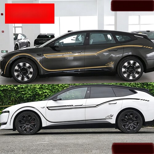 适用奥迪E5 Sportback车贴拉花个性车身改装腰线贴纸侧裙装饰贴画